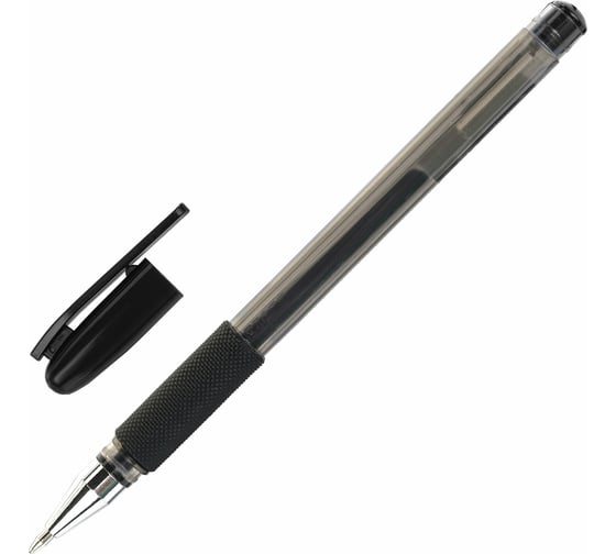 Гелевая ручка Staff Basic Gp-677 с грипом, черная, корпус тонированный, узел 0.5 мм, линия письма 0.35 мм 143677