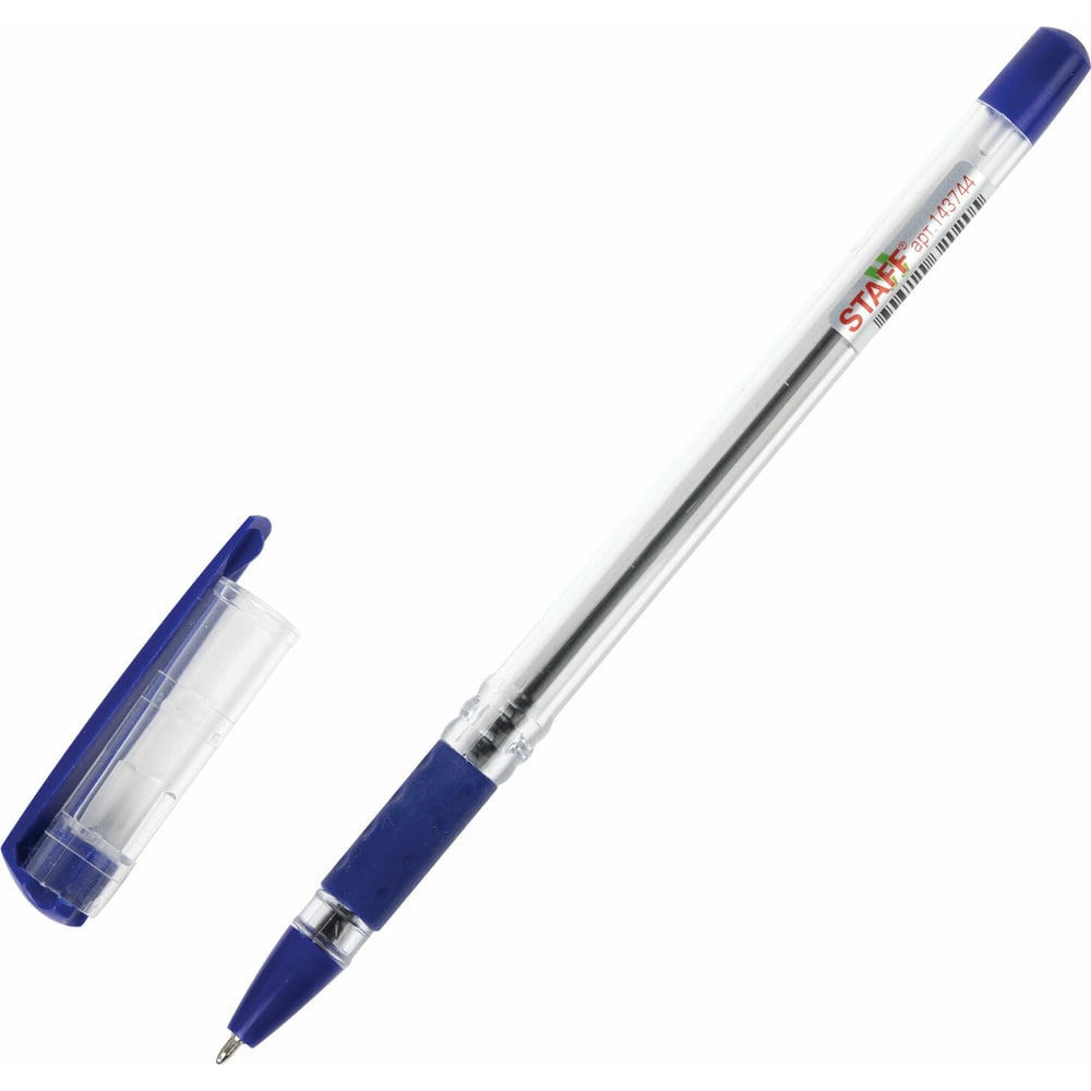 Масляная шариковая ручка Staff Basic Obp-11 с грипом, cиняя, узел 1 мм ...