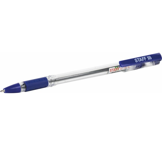 Масляная шариковая ручка Staff Basic Obp-11 с грипом, cиняя, узел 1 мм, линия письма 0.5 мм 143744