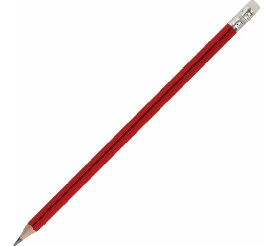 Чернографитный карандаш Staff Basic Blp-744, 1 шт, HB, с ластиком, пластик, корпус ассорти 181744