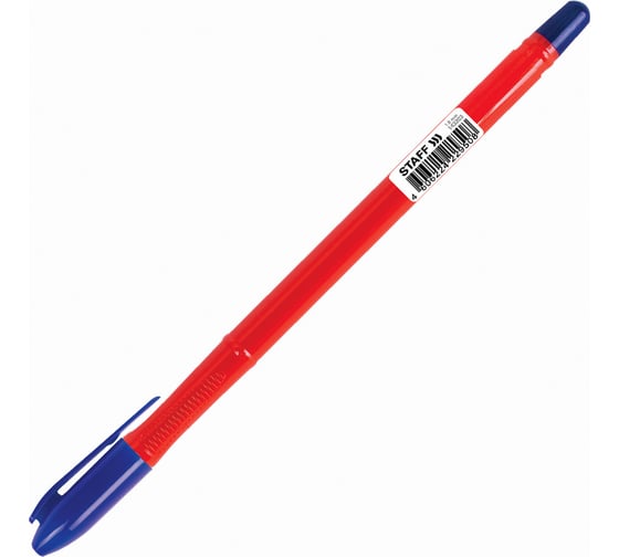 Масляная шариковая ручка Staff Basic Obp-203, cиняя, корпус оранжевый, узел 1 мм, линия письма 0,7 мм 143203