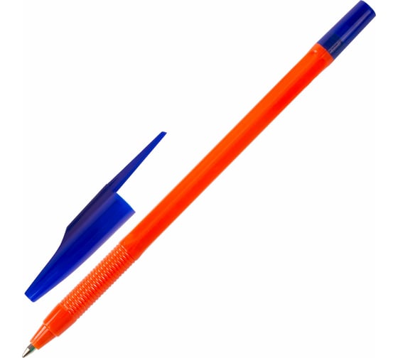 Масляная шариковая ручка Staff Basic Obp-679, cиняя, корпус оранжевый, узел 1 мм, линия письма 0,7 мм 142679