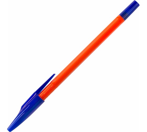 Масляная шариковая ручка Staff Basic Obp-679, cиняя, корпус оранжевый, узел 1 мм, линия письма 0,7 мм 142679