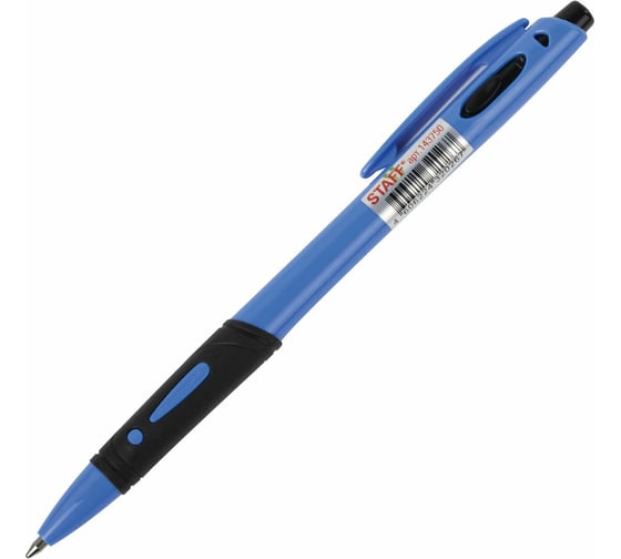 Автоматическая шариковая ручка Staff с грипом Bp-16 Neon, cиняя, ассорти линия письма 0.35 мм 143750