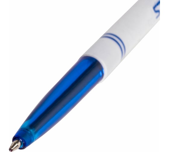 Шариковая ручка Staff Basic Bp-244, cиняя, корпус белый, узел 0,7 мм, линия письма 0.35 мм 142286
