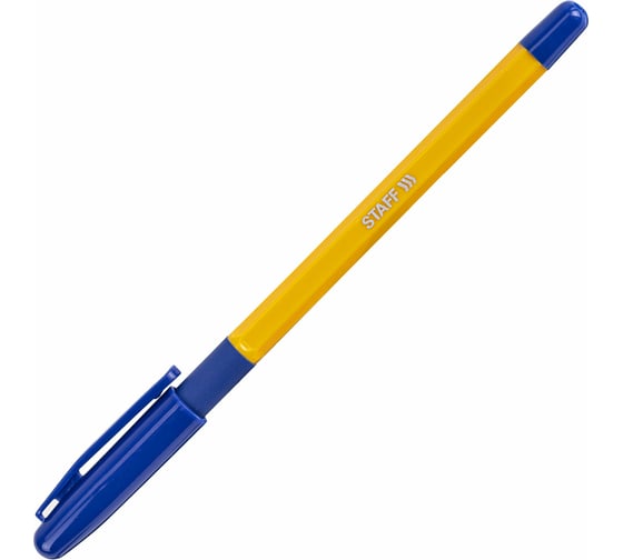 Шариковая ручка Staff с грипом Basic Bp-14 Orange, cиняя, узел 0,7 мм, линия письма 0.35 мм 143747