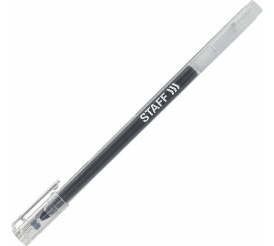 Гелевая ручка Staff Everyday Gp-673, черная, длина письма 1000 м, игольчатый узел 0.5 мм, линия письма 0.35 мм 143673 1