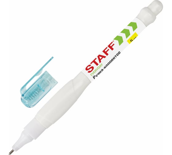 Ручка-корректор Staff Everyday, 5 мл, металлический наконечник, круглый корпус 227567