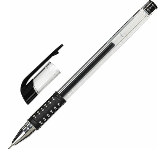 Гелевая ручка Staff Basic Needle Gp-679 с грипом, черная, игольчатый узел 0.5 мм, линия письма 0.35 мм 143679