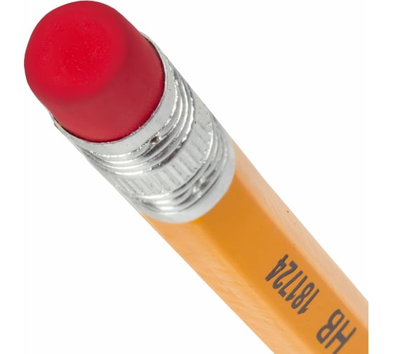 Чернографитный карандаш Staff Everyday Blp-724, 1 шт, HB, с ластиком, корпус желтый 181724