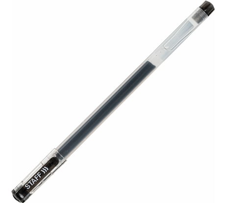 Гелевая ручка Staff Basic Gp-675, черная, длина письма 1000 м, игольчатый узел 0.5 мм, линия письма 0.35 мм 143675