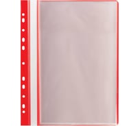 Папка Everyday 10 вкладышей с перфорацией Staff, мягкая, красная, 0.16 мм 10 шт 224976