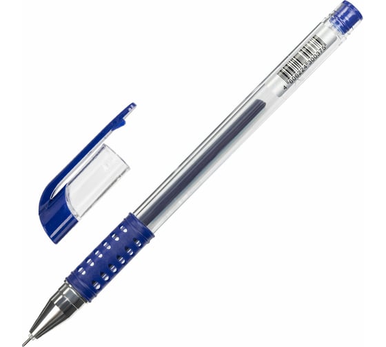 Гелевая ручка Staff Basic Needle Gp-679 с грипом, cиняя, игольчатый узел 0.5 мм, линия письма 0.35 мм 143678