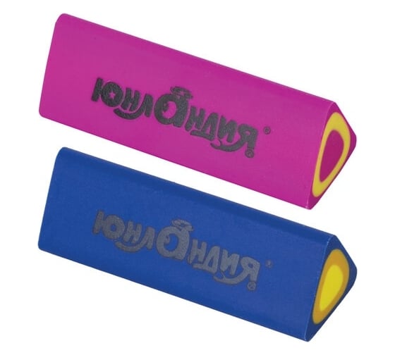 Ластик ЮНЛАНДИЯ Candy 44x15x15 мм, цвет ассорти, треугольный 228725