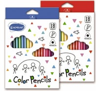 Набор цветных трехгранных карандашей ACMELIAE 18цв. в картонном футляре 9402-18