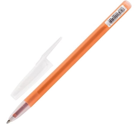 Шариковая масляная ручка Неон ЮНЛАНДИЯ, синяя, безопасный корпус ассорти, узел 1 мм, линия письма 0.5 мм, 48 шт., 142701