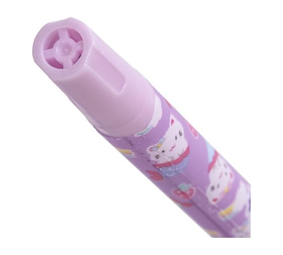 Шариковая ручка ЮНЛАНДИЯ Purrmaid синяя, Soft Touch покрытие, узел 0.7 мм, линия письма 0.35 мм 143731