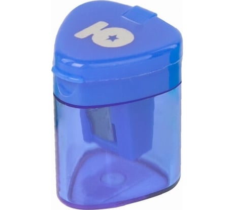 Точилка Трио с контейнером ЮНЛАНДИЯ, пластиковая, корпус ассорти, 12 шт., 228438