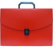 Портфель Бюрократ BPP6RED 6 отделений, A4, пластик, 0.7 мм, красный, 16 шт в упаковке 876031