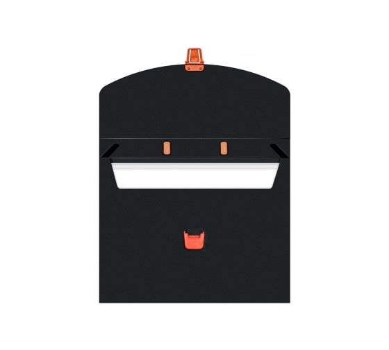Портфель Бюрократ Black Opal BLPP01OR 1 отделение, A4, пластик, 0.7 мм, черный/оранжевый, 14 шт в упаковке 1481690