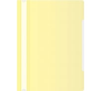 Папка-скоросшиватель Бюрократ Pastel PSLPAST/YEL A4, прозрачный верхний лист, пластик, желтый, 0.14/0.18, 20 шт в упаковке 1481337