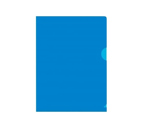 Папка-уголок Бюрократ EE310/1BLUA5 A5, пластик, 0.15 мм, синий 1481235 1