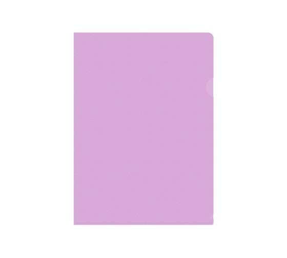 Папка-уголок Бюрократ Pastel EPAST/VIO A4, пластик, 0.18 мм, фиолетовый, 20 шт в упаковке 1604322 1