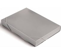 Папка-короб на резинке Бюрократ BA40/07GREY пластик, 0.7 мм, корешок, 40 мм, A4, серый, 25 шт в упаковке 816207
