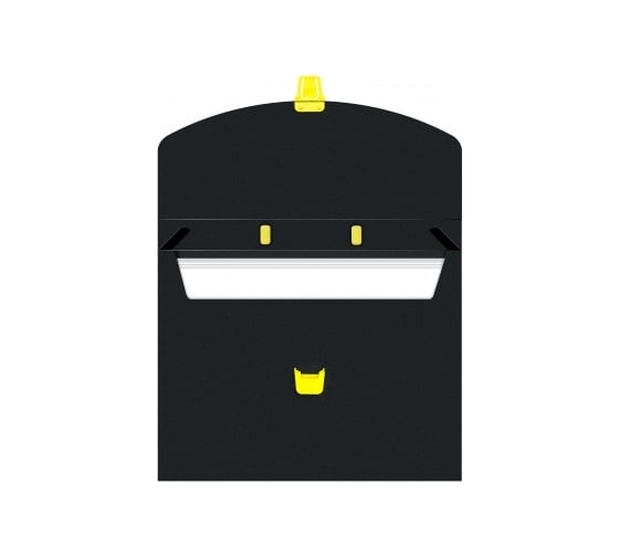 Портфель Бюрократ Black Opal BLPP01YEL 1 отделение, A4, пластик, 0.7 мм, черный/желтый, 14 шт в упаковке 1481699