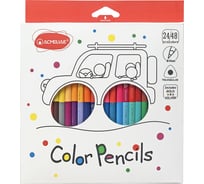Набор цветных двусторонних трехгранных карандашей ACMELIAE 24 шт./48 цветов, в картонном футляре C24-48