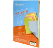 Бумага INFORMAT MIX 5 цветов,100 л, 80 г/м2, А4, пастель CP4080C-100