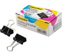 Зажимы Silwerhof 510001 сталь, 15 мм, черный, упаковка 12 шт, картонная коробка, 12 шт в упаковке 417088