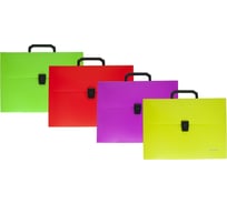Портфель Silwerhof 965993 1 отделение, A4, пластик, ассорти, 14 шт в упаковке 1391747