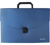 Портфель Silwerhof Perlen 322716-02 6 отделений, A4, пластик, синий металлик, 16 шт в упаковке 1359515