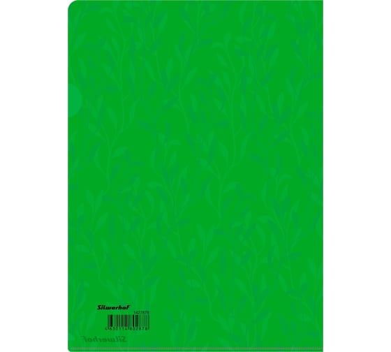 Папка-уголок Silwerhof Flora 255177 гладкий, A4, пластик, светло-зеленый, 20 шт в упаковке 1427878