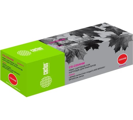 Картридж лазерный CS-C054HM 054 H M пурпурный (2300стр.) для Canon LBP 621Cw/623Cdw/641Cw/643Cdw Cactus 1191894