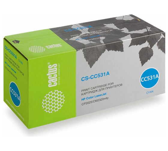 Картридж лазерный CS-CC531A CC531A голубой (2800стр.) для HP CLJ CP2025/CM2320 Cactus 807203 1