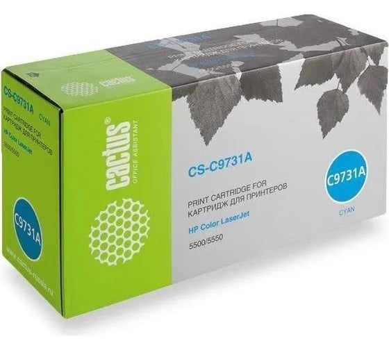 Картридж лазерный CS-C9731A голубой (13000стр.) для HP CLJ 5500/5550 Cactus 807184 1