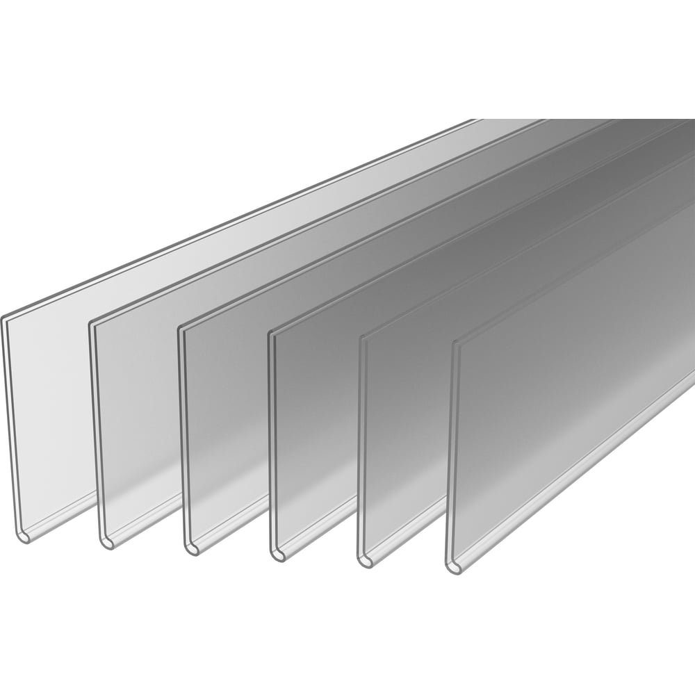 Самоклеющийся ценникодержатель ПК МАГС dbr39 1000 мм, прозрачный, 10 шт ...