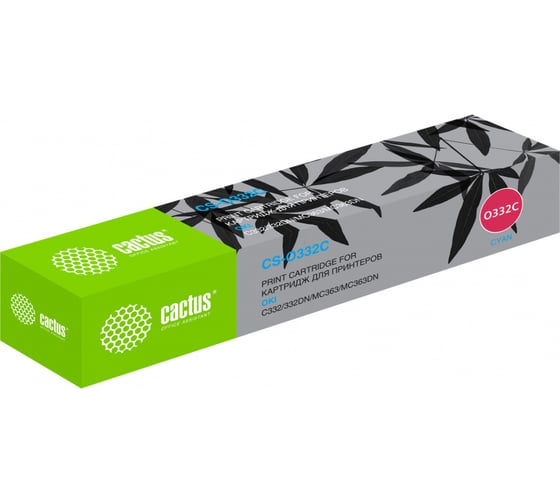 Картридж лазерный 46508735 CS-O332C 46508735 голубой (3000стр.) для Oki C332/MC363 Cactus 1060850 1