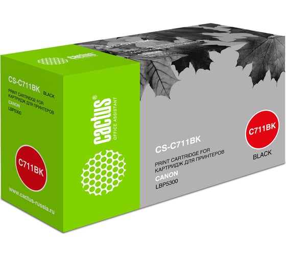 Картридж лазерный CS-C711BK 711 BK черный (6000стр.) для Canon LBP5300 Cactus 807042 1