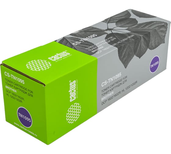 Лазерный картридж Cactus tn-1095 черный, 1500 страниц, для brother dcp 1602/1602r CS-TN1095 489826