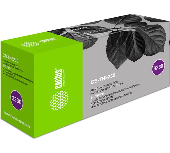 Лазерный картридж Cactus tn-3230 черный, 3000 страниц, для brother hl-5340d/5350dn/5370dw/dcp- CS-TN3230 807020 1