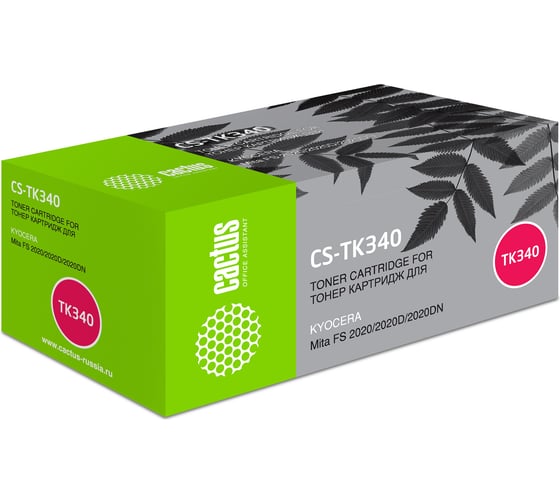 Лазерный картридж Cactus tk-340 черный, 12000 страниц, для kyocera mita fs 2020/2020d/2020dn CS-TK340 690220 1
