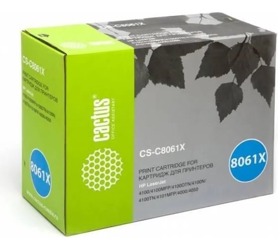 Картридж лазерный CS-C8061X C8061X черный (10000стр.) для HP LJ 4100/4000/4050 Cactus 807169 1