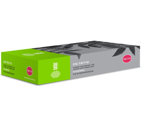 Лазерный картридж Cactus tk-710 черный, 40000 страниц, для kyocera mita fs 9130/9130dn/ 9530 CS-TK710 479309 1