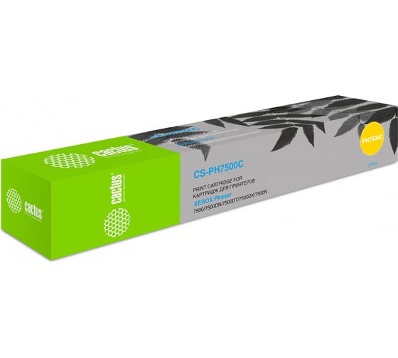 Лазерный картридж Cactus 106r01443 голубой, 17800 страниц, для xerox phaser 7500 CS-PH7500C 982050