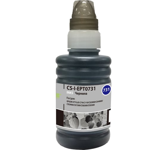 Чернила Cactus черный 100мл для epson st с79/c110/сх3900/cx4900/cx5900 CS-I-EPT0731 845601 1
