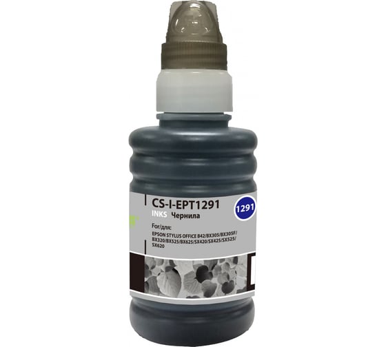 Чернила Cactus черный 100мл для epson stof b42/bx305/bx305f/bx320/bx525 CS-I-EPT1291 845625