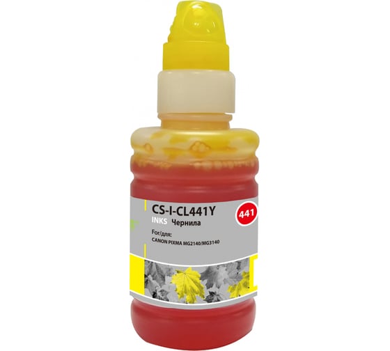 Чернила Cactus желтый 100мл для canon pixma mg2140/mg3140 CS-I-CL441Y 845566 1